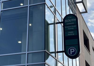 Students have to park in the South garage, shown here Nov. 21, 2021 and often walk a great distance to get to their classes.