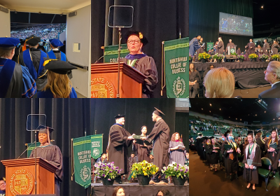 A composite image from CSU's spring 2022 commencement ceremony.