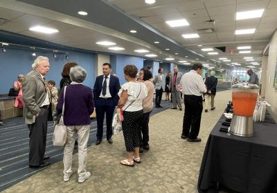 Guests mingled and enjoyed complimentary treats outside of the second Latin Arts Festival