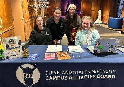 CAB organizers at Muggle Madness sign-in desk