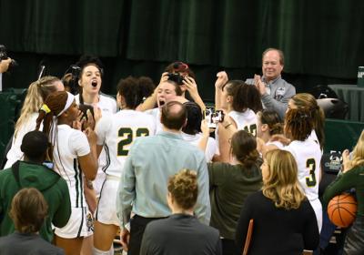Cleveland State women's basketball celebrated their first regular season conference championship, after defeating Northern Kentucky, March 2, 2024 at Henry J. Goodman Arena.