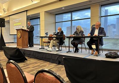 Panelists at CSU free speech event regarding free speech in the Student Center Glasscock Ballroom