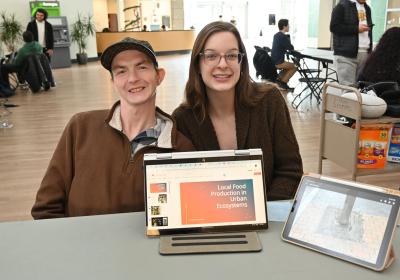 Nic Dawg, left, and Julia Urban showcase how Cleveland can improve on the urban ecosystem including local food production.