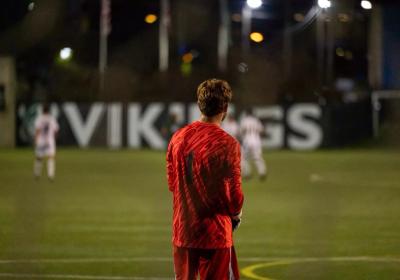 CSU goalkeeper Ryan Poling recorded the Vikings’ fourth shutout of the season in their win against Detroit Mercy at Titan Field in Detroit, Michigan, Oct. 18, 2025.