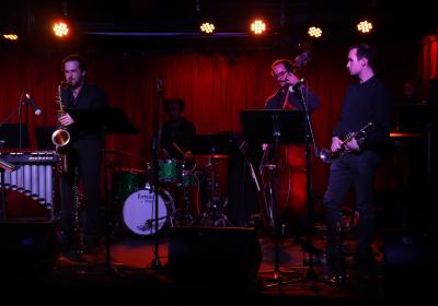 The Monday jazz combo opened Tuesday’s show at The Grog Shop with a stage full of brass, string, and percussion instruments, Nov. 18, 2025.   