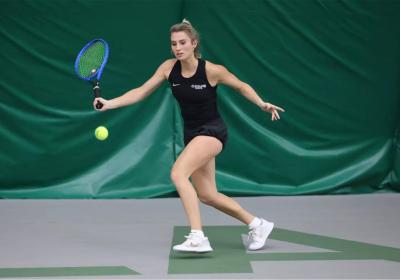 CSU's Jenna Redmile scored the last point in Morgantown, West Virginia, Feb. 1, 2026.