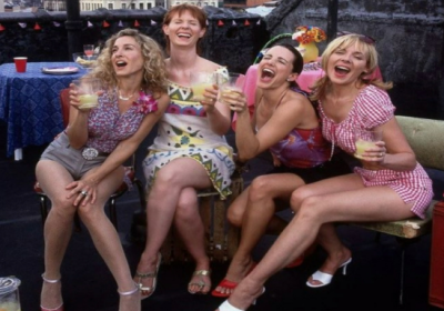 Sex and the City rooftop BBQ episode finale “Cock a Doodle Do” season 3 promotional photos