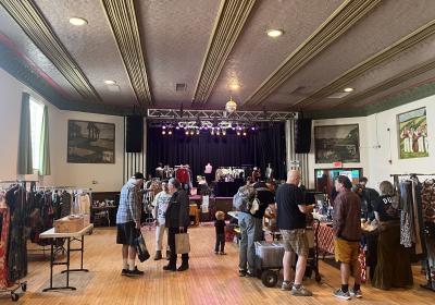 People shop at XCSB's fundraiser flea market