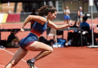 Madison Luthy competes at the Women's World Decathlon Championships at Oberlin College in Oberlin, Ohio, on Aug. 8-9, 2026.