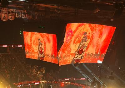 WWE’s Penta makes his entrance to the ring on Aug. 28, 2026.